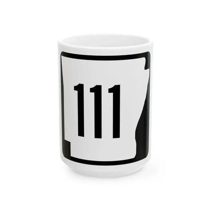 Arkansas 111 1970 (Arkansas) (Road Sign) White Coffee Mug 15oz - Go Mug Yourself