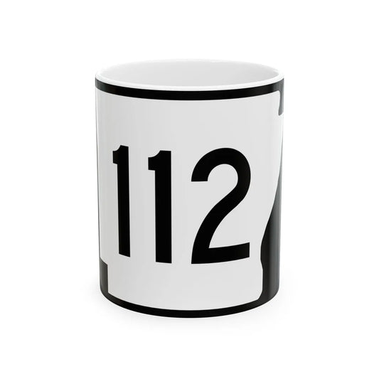 Arkansas 112 (Arkansas) (Road Sign) White Coffee Mug 11oz - Go Mug Yourself