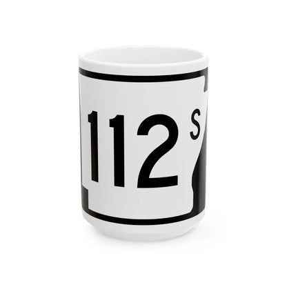 Arkansas 112S (Arkansas) (Road Sign) White Coffee Mug 15oz - Go Mug Yourself