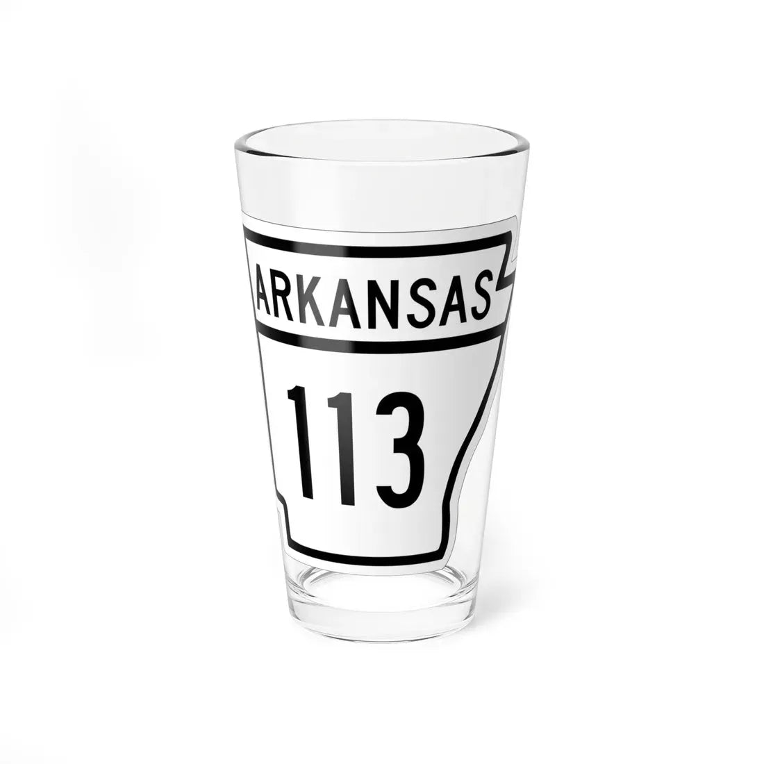 Arkansas 113 1948 (Arkansas) (Road Sign) Pint Glass 16oz 16oz - Go Mug Yourself
