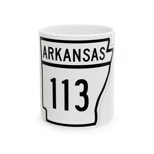 Arkansas 113 1948 (Arkansas) (Road Sign) White Coffee Mug 11oz - Go Mug Yourself