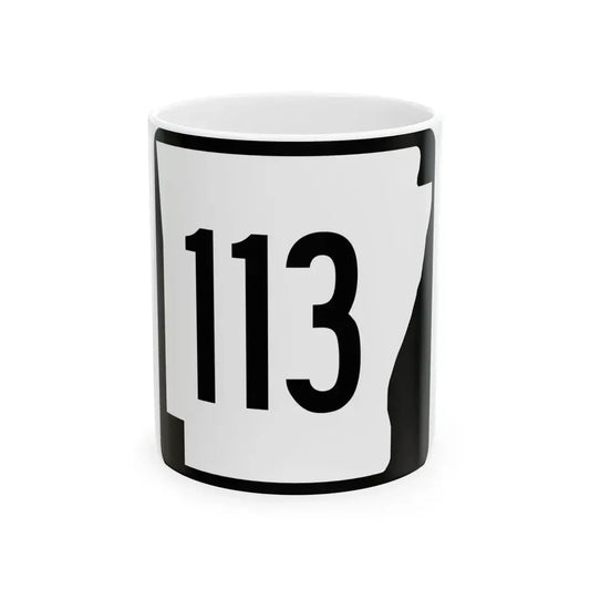Arkansas 113 1970 (Arkansas) (Road Sign) White Coffee Mug 11oz - Go Mug Yourself