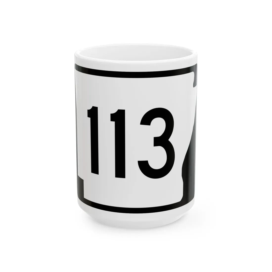 Arkansas 113 (Arkansas) (Road Sign) White Coffee Mug 15oz - Go Mug Yourself