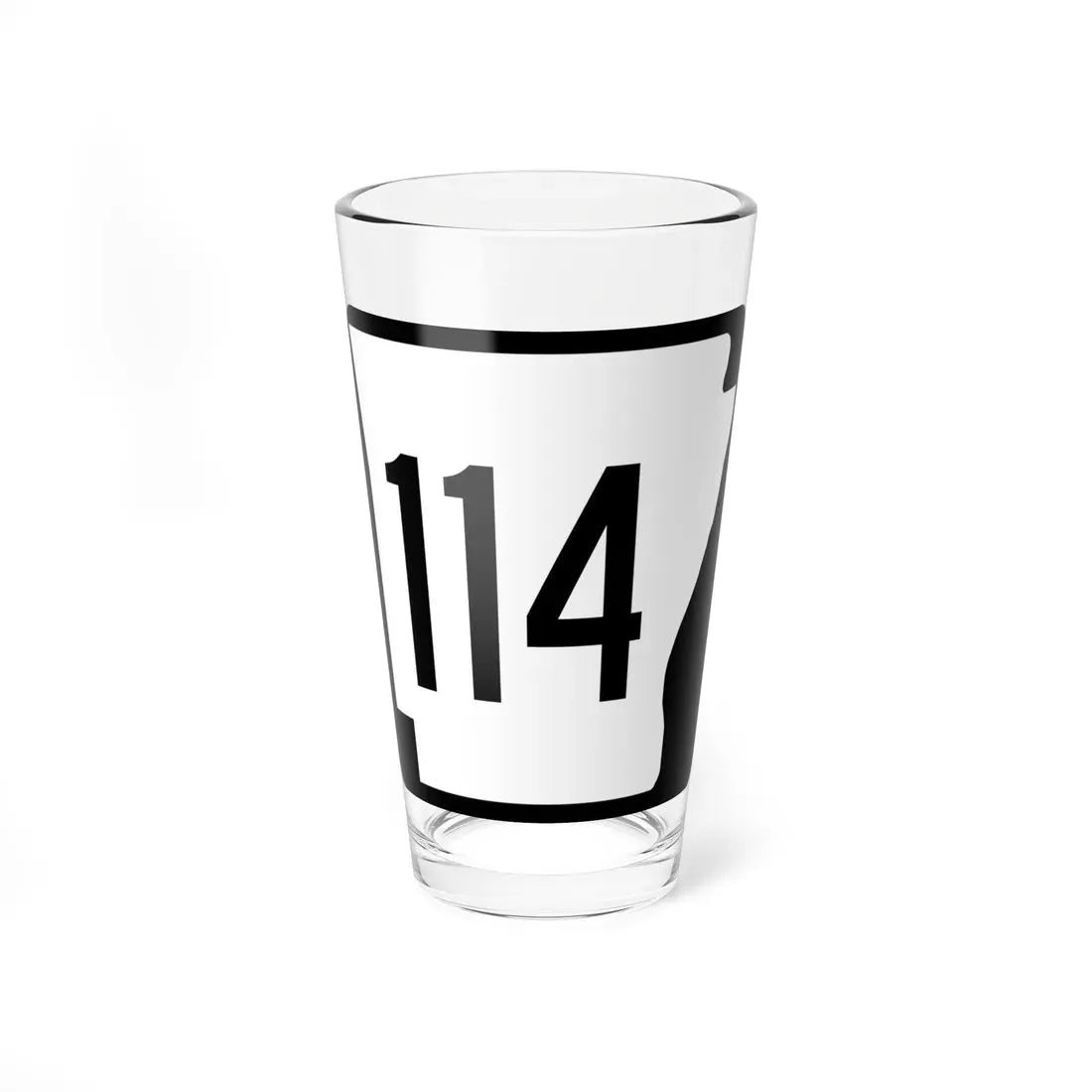 Arkansas 114 1970 (Arkansas) (Road Sign) Pint Glass 16oz 16oz - Go Mug Yourself