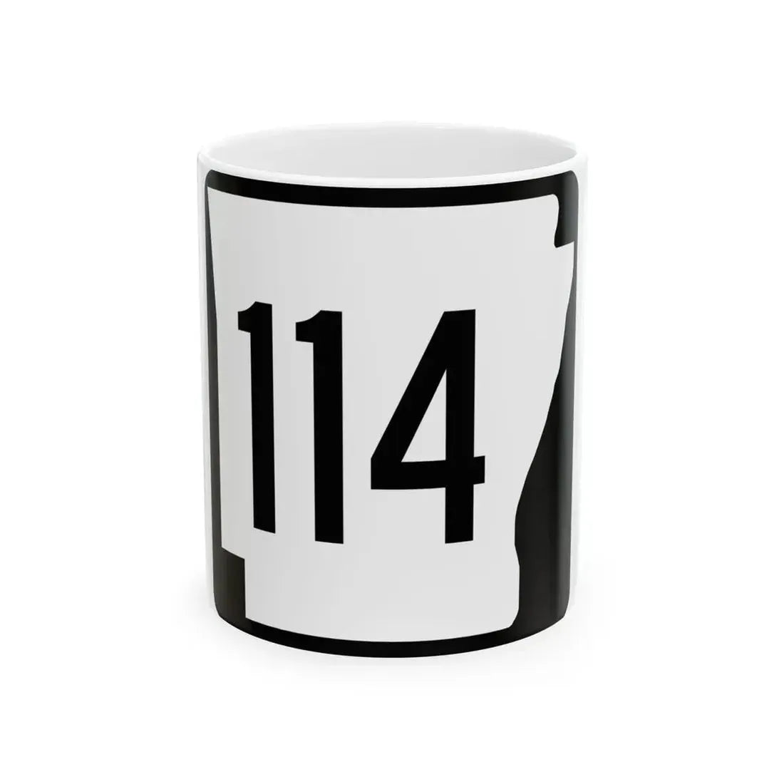 Arkansas 114 1970 (Arkansas) (Road Sign) White Coffee Mug 11oz - Go Mug Yourself