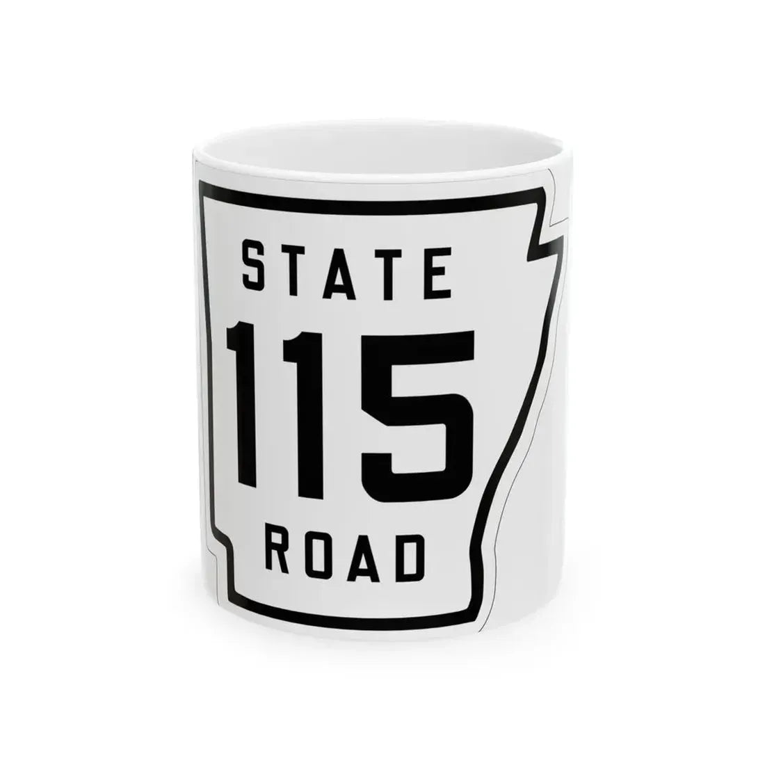 Arkansas 115 1926 (Arkansas) (Road Sign) White Coffee Mug 11oz - Go Mug Yourself