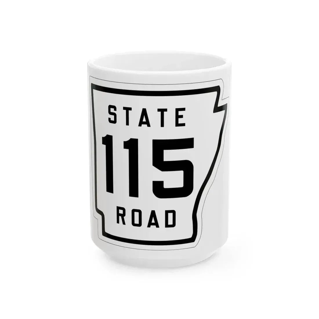 Arkansas 115 1926 (Arkansas) (Road Sign) White Coffee Mug 15oz - Go Mug Yourself