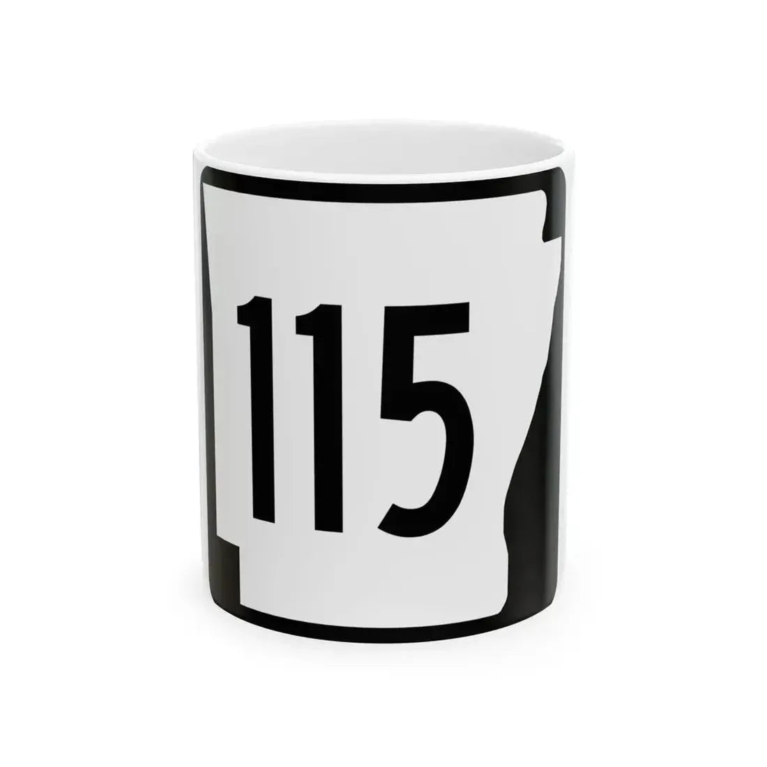 Arkansas 115 1970 (Arkansas) (Road Sign) White Coffee Mug 11oz - Go Mug Yourself