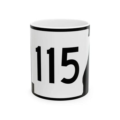 Arkansas 115 (Arkansas) (Road Sign) White Coffee Mug 11oz - Go Mug Yourself