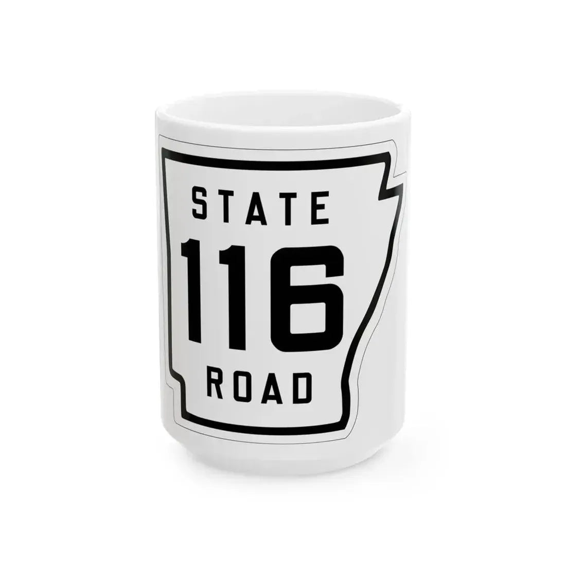 Arkansas 116 1926 (Arkansas) (Road Sign) White Coffee Mug 15oz - Go Mug Yourself