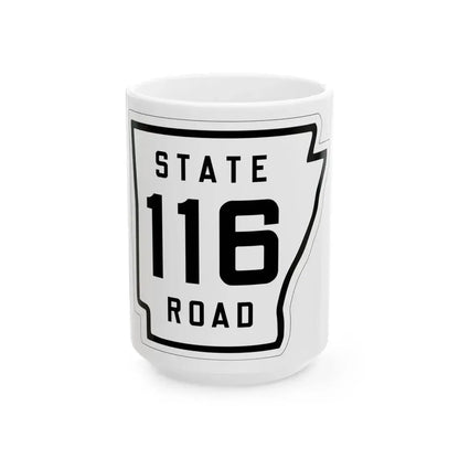 Arkansas 116 1926 (Arkansas) (Road Sign) White Coffee Mug 15oz - Go Mug Yourself
