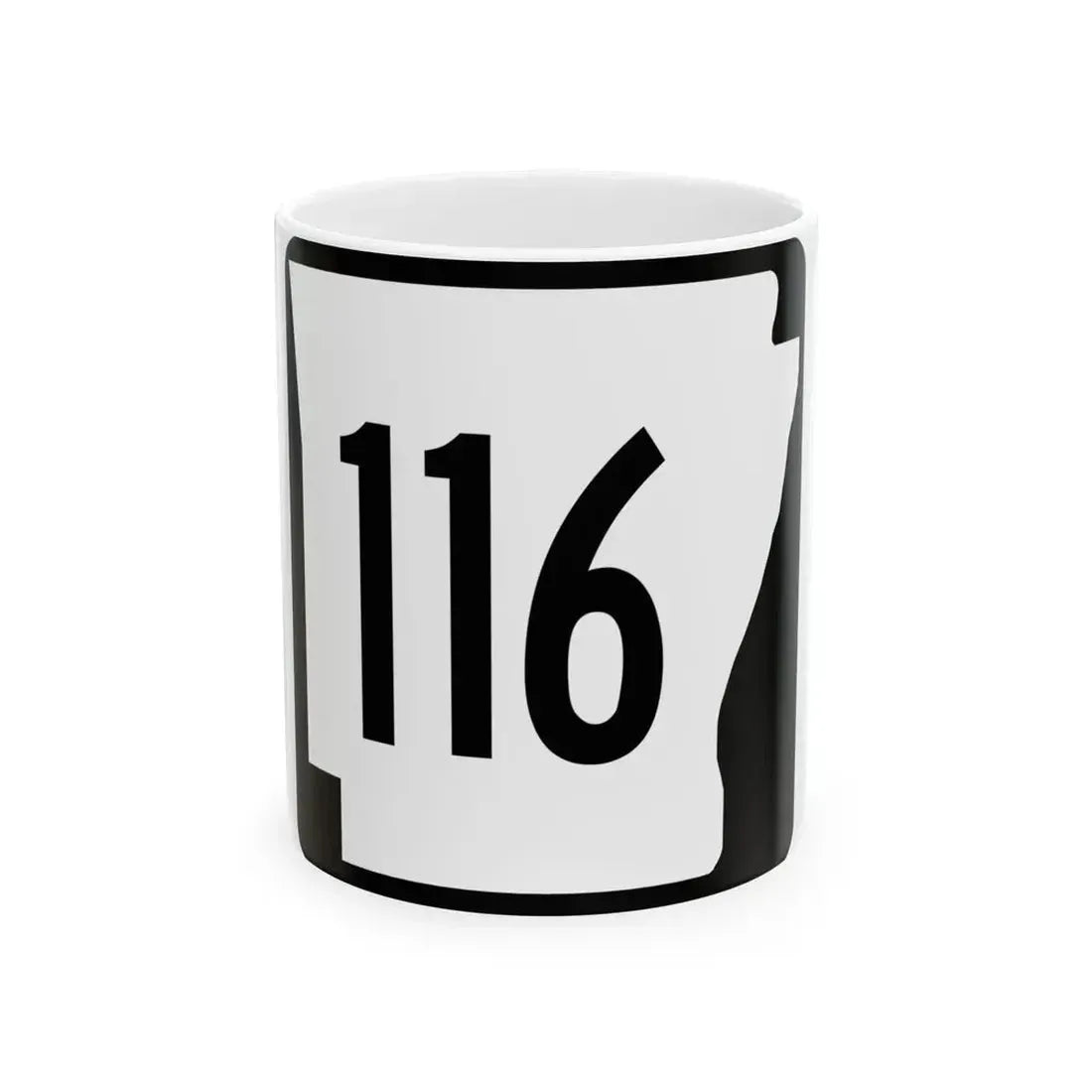 Arkansas 116 1970 (Arkansas) (Road Sign) White Coffee Mug 11oz - Go Mug Yourself
