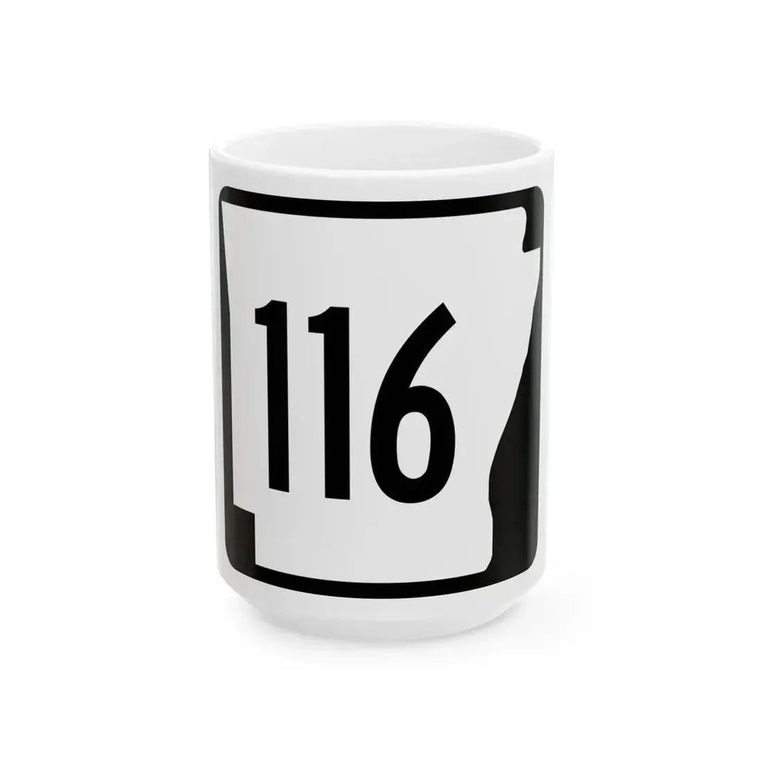 Arkansas 116 1970 (Arkansas) (Road Sign) White Coffee Mug 15oz - Go Mug Yourself