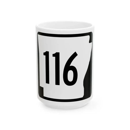 Arkansas 116 1970 (Arkansas) (Road Sign) White Coffee Mug 15oz - Go Mug Yourself