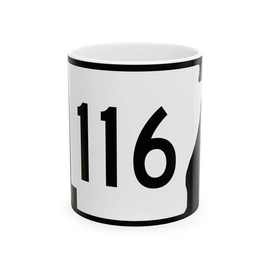 Arkansas 116 (Arkansas) (Road Sign) White Coffee Mug 11oz - Go Mug Yourself