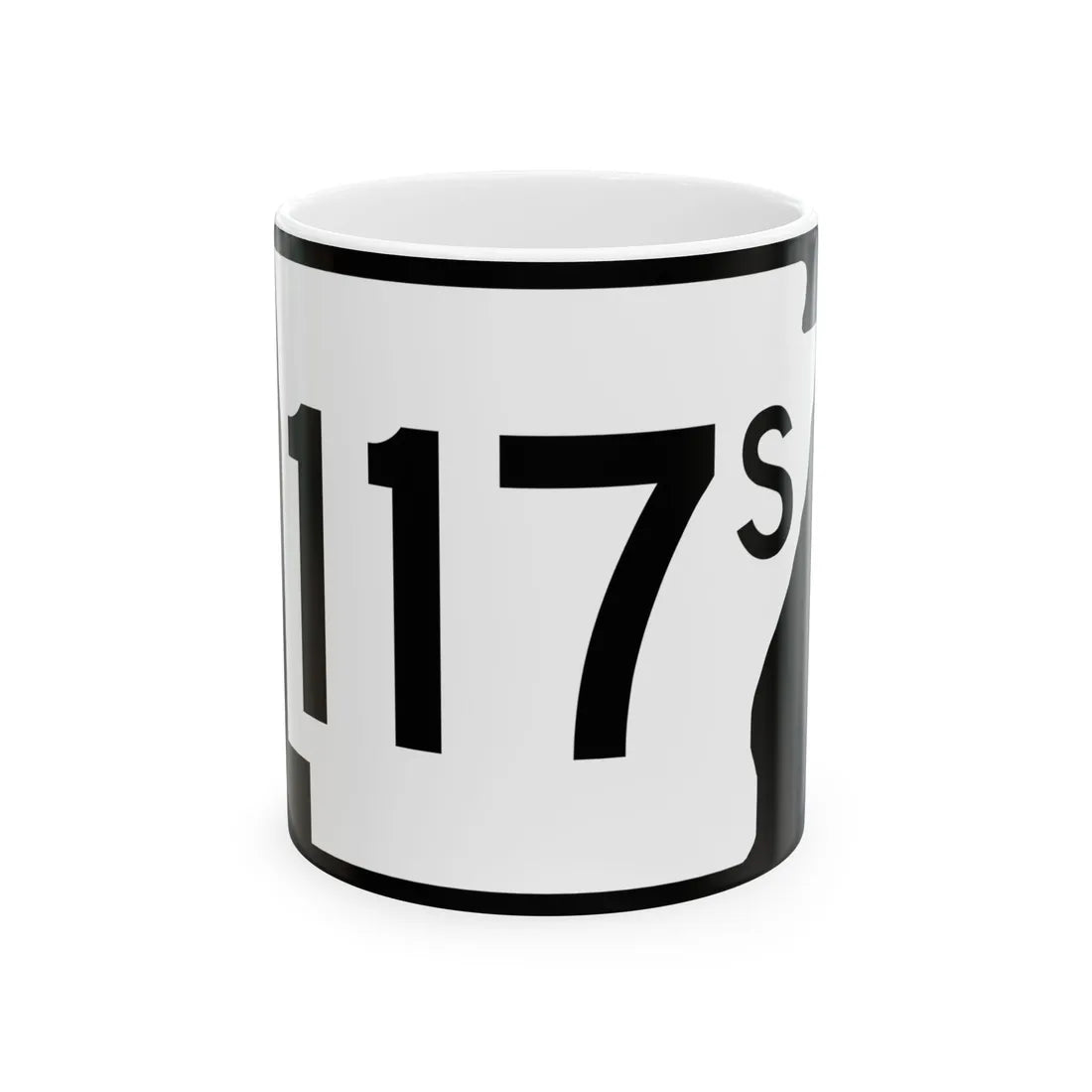 Arkansas 117S (Arkansas) (Road Sign) White Coffee Mug 11oz - Go Mug Yourself