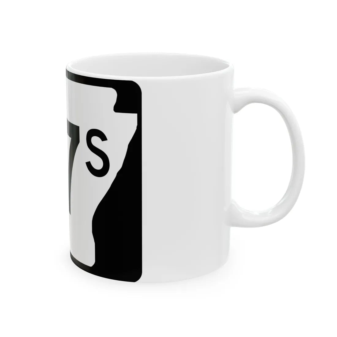 Arkansas 117S (Arkansas) (Road Sign) White Coffee Mug - Go Mug Yourself