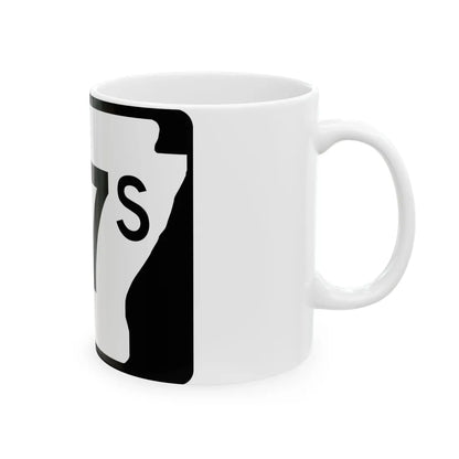 Arkansas 117S (Arkansas) (Road Sign) White Coffee Mug - Go Mug Yourself