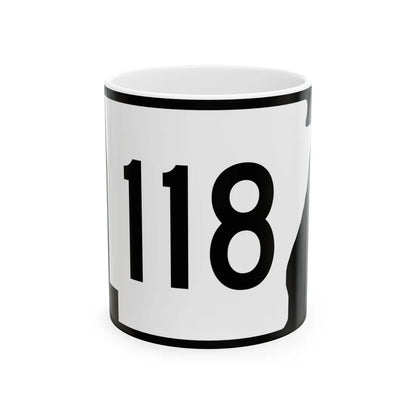 Arkansas 118 (Arkansas) (Road Sign) White Coffee Mug 11oz - Go Mug Yourself