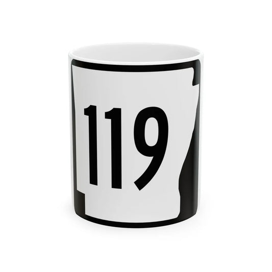 Arkansas 119 1970 (Arkansas) (Road Sign) White Coffee Mug 11oz - Go Mug Yourself