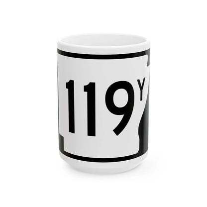 Arkansas 119Y (Arkansas) (Road Sign) White Coffee Mug 15oz - Go Mug Yourself