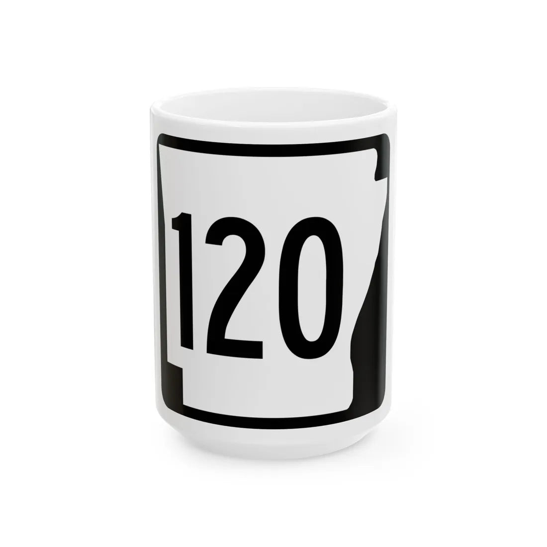 Arkansas 120 1970 (Arkansas) (Road Sign) White Coffee Mug 15oz - Go Mug Yourself