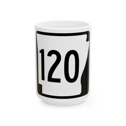 Arkansas 120 1970 (Arkansas) (Road Sign) White Coffee Mug 15oz - Go Mug Yourself