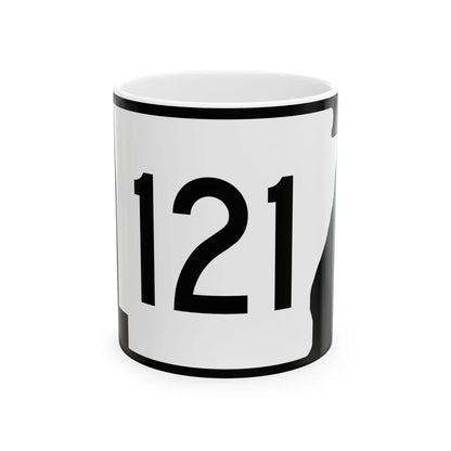 Arkansas 121 (Arkansas) (Road Sign) White Coffee Mug 11oz - Go Mug Yourself
