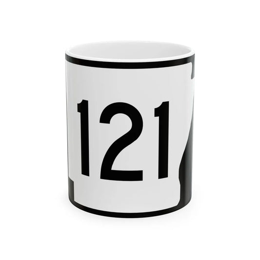 Arkansas 121 (Arkansas) (Road Sign) White Coffee Mug 11oz - Go Mug Yourself