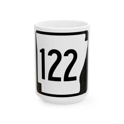 Arkansas 122 1970 (Arkansas) (Road Sign) White Coffee Mug 15oz - Go Mug Yourself