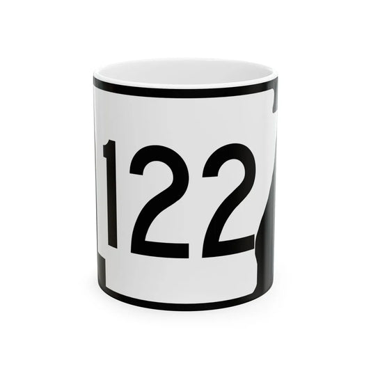 Arkansas 122 (Arkansas) (Road Sign) White Coffee Mug 11oz - Go Mug Yourself