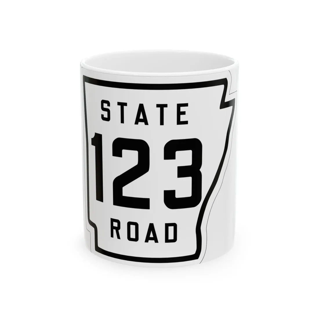 Arkansas 123 1926 (Arkansas) (Road Sign) White Coffee Mug 11oz - Go Mug Yourself
