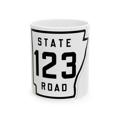 Arkansas 123 1926 (Arkansas) (Road Sign) White Coffee Mug 11oz - Go Mug Yourself