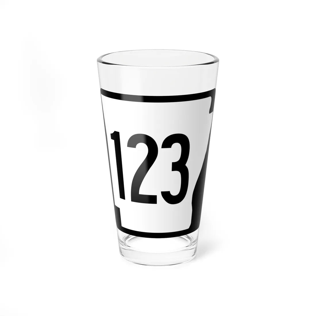 Arkansas 123 1970 (Arkansas) (Road Sign) Pint Glass 16oz 16oz - Go Mug Yourself