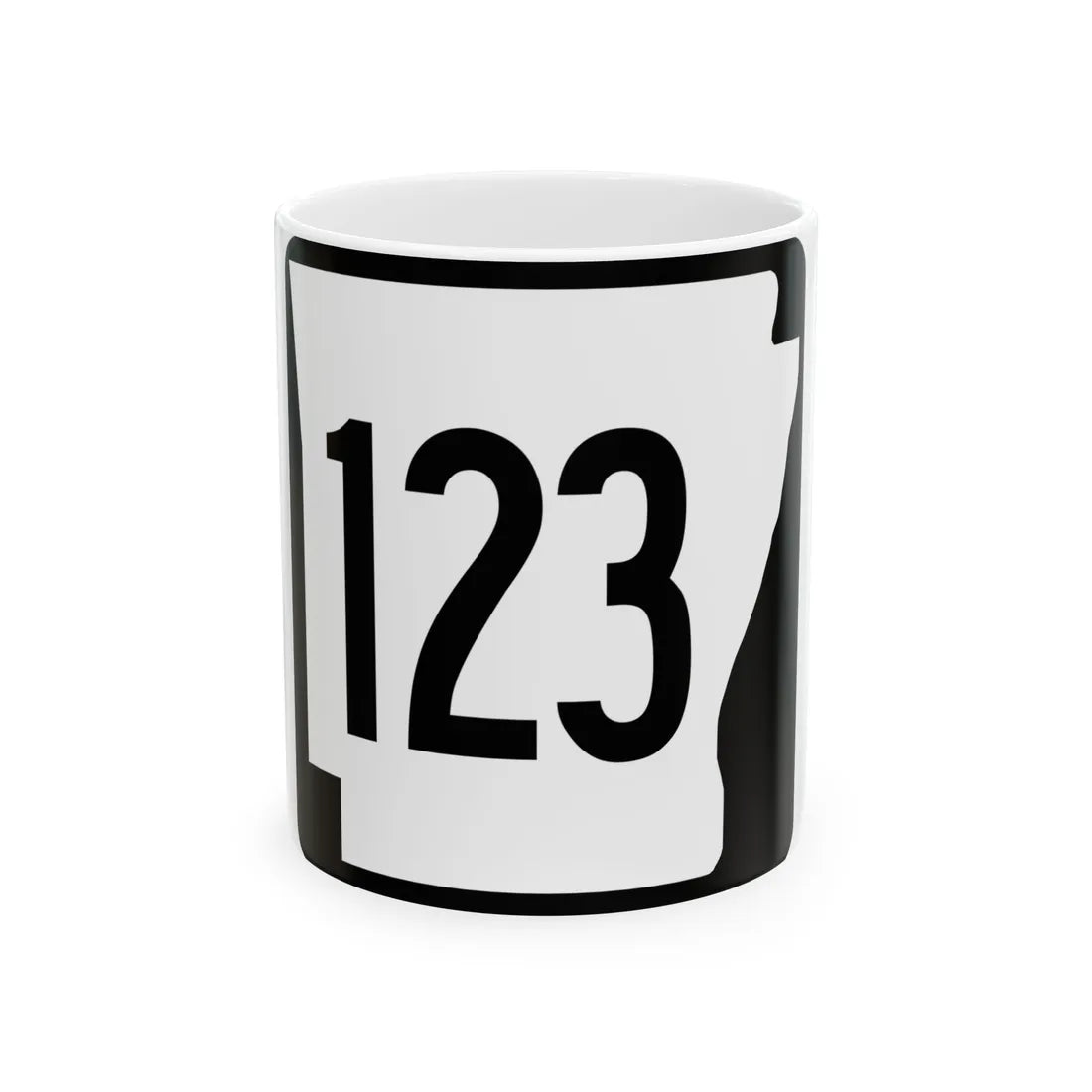 Arkansas 123 1970 (Arkansas) (Road Sign) White Coffee Mug 11oz - Go Mug Yourself