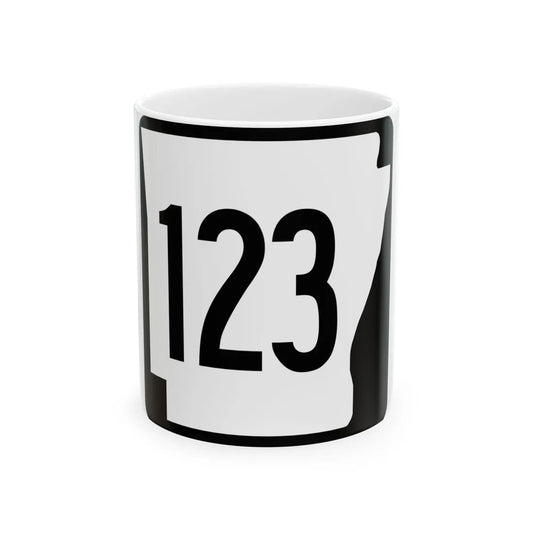 Arkansas 123 1970 (Arkansas) (Road Sign) White Coffee Mug 11oz - Go Mug Yourself