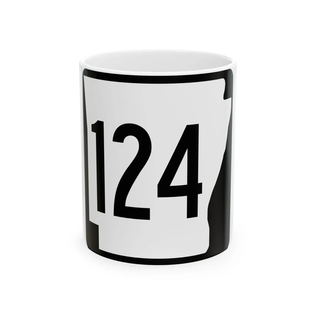 Arkansas 124 1970 (Arkansas) (Road Sign) White Coffee Mug 11oz - Go Mug Yourself