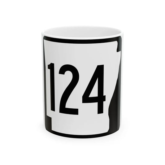 Arkansas 124 1970 (Arkansas) (Road Sign) White Coffee Mug 11oz - Go Mug Yourself
