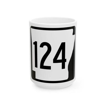 Arkansas 124 1970 (Arkansas) (Road Sign) White Coffee Mug 15oz - Go Mug Yourself