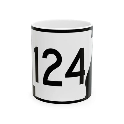 Arkansas 124 (Arkansas) (Road Sign) White Coffee Mug 11oz - Go Mug Yourself