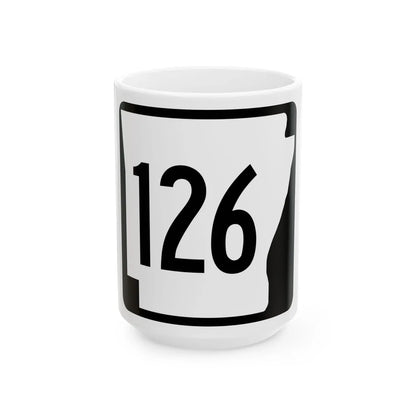 Arkansas 126 1970 (Arkansas) (Road Sign) White Coffee Mug 15oz - Go Mug Yourself