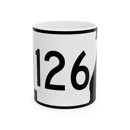Arkansas 126 (Arkansas) (Road Sign) White Coffee Mug 11oz - Go Mug Yourself