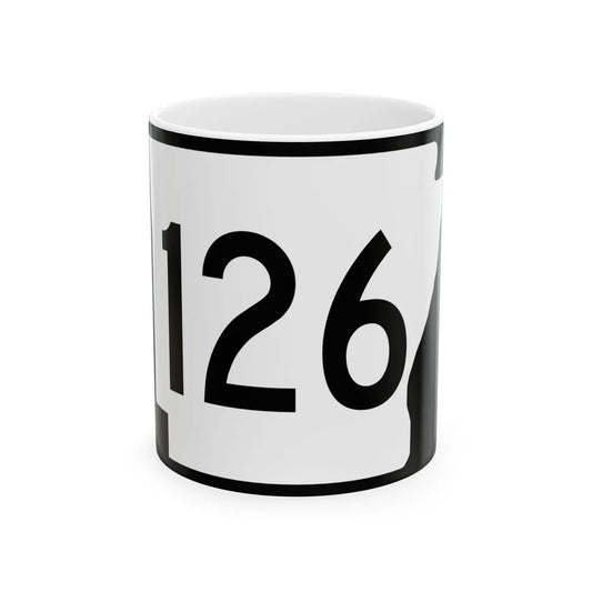 Arkansas 126 (Arkansas) (Road Sign) White Coffee Mug 11oz - Go Mug Yourself