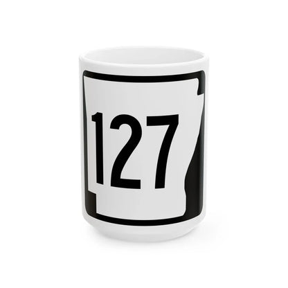 Arkansas 127 1970 (Arkansas) (Road Sign) White Coffee Mug 15oz - Go Mug Yourself