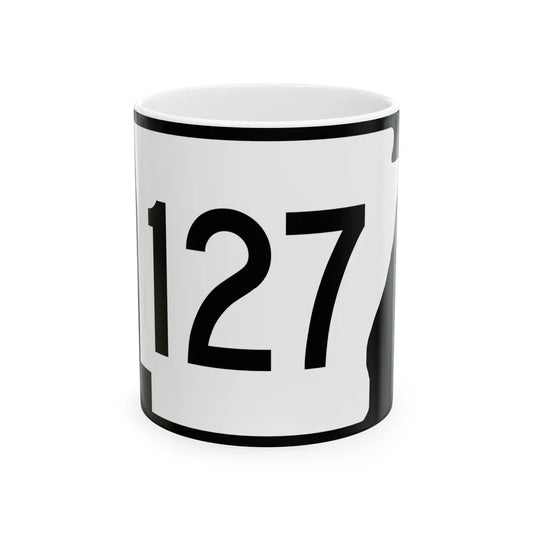 Arkansas 127 (Arkansas) (Road Sign) White Coffee Mug 11oz - Go Mug Yourself