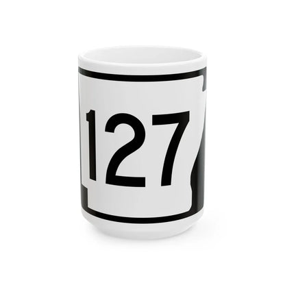 Arkansas 127 (Arkansas) (Road Sign) White Coffee Mug 15oz - Go Mug Yourself
