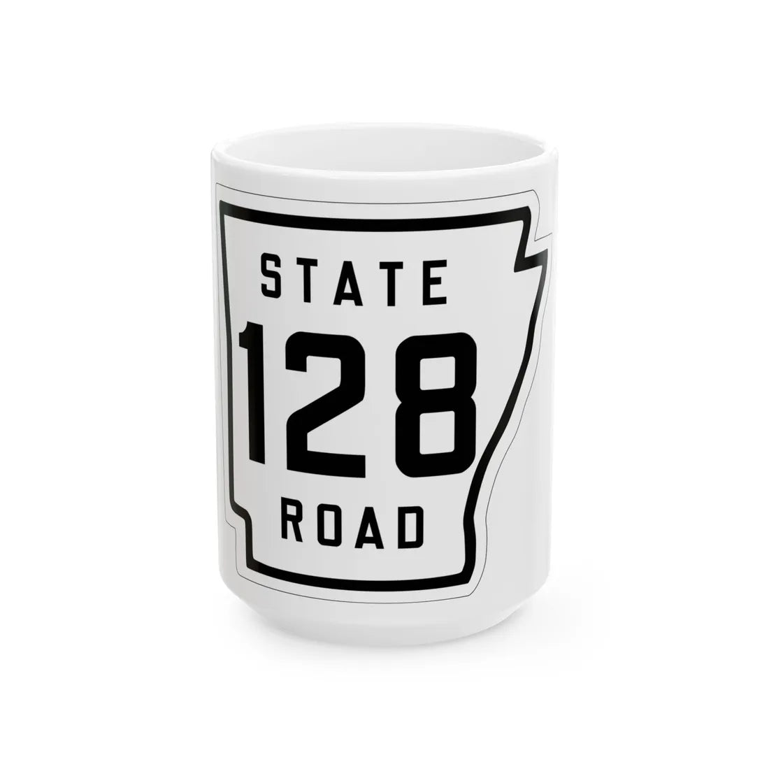 Arkansas 128 1926 (Arkansas) (Road Sign) White Coffee Mug 15oz - Go Mug Yourself
