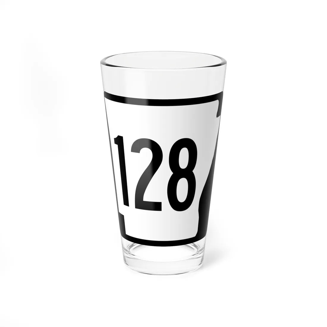 Arkansas 128 1970 (Arkansas) (Road Sign) Pint Glass 16oz 16oz - Go Mug Yourself