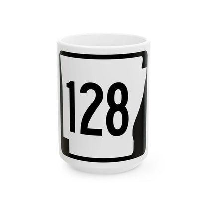 Arkansas 128 1970 (Arkansas) (Road Sign) White Coffee Mug 15oz - Go Mug Yourself