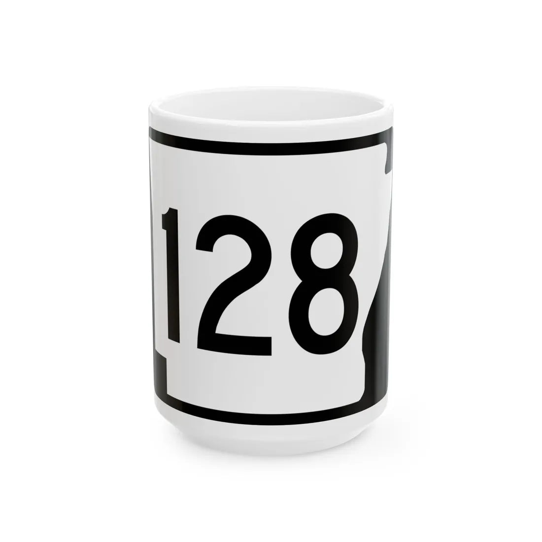 Arkansas 128 (Arkansas) (Road Sign) White Coffee Mug 15oz - Go Mug Yourself